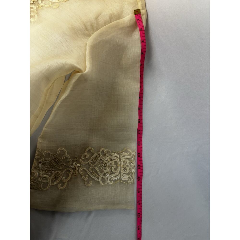 Raffaella 3X Sheer Embroidered Jacket Pearl Button Formal Top See Photos For Fit - Picture 15 of 16